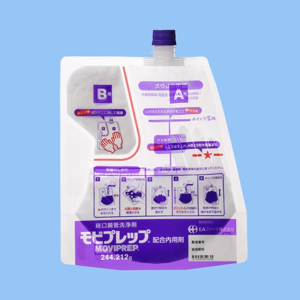 大腸カメラ当日の腸管洗浄剤(モビプレップ)