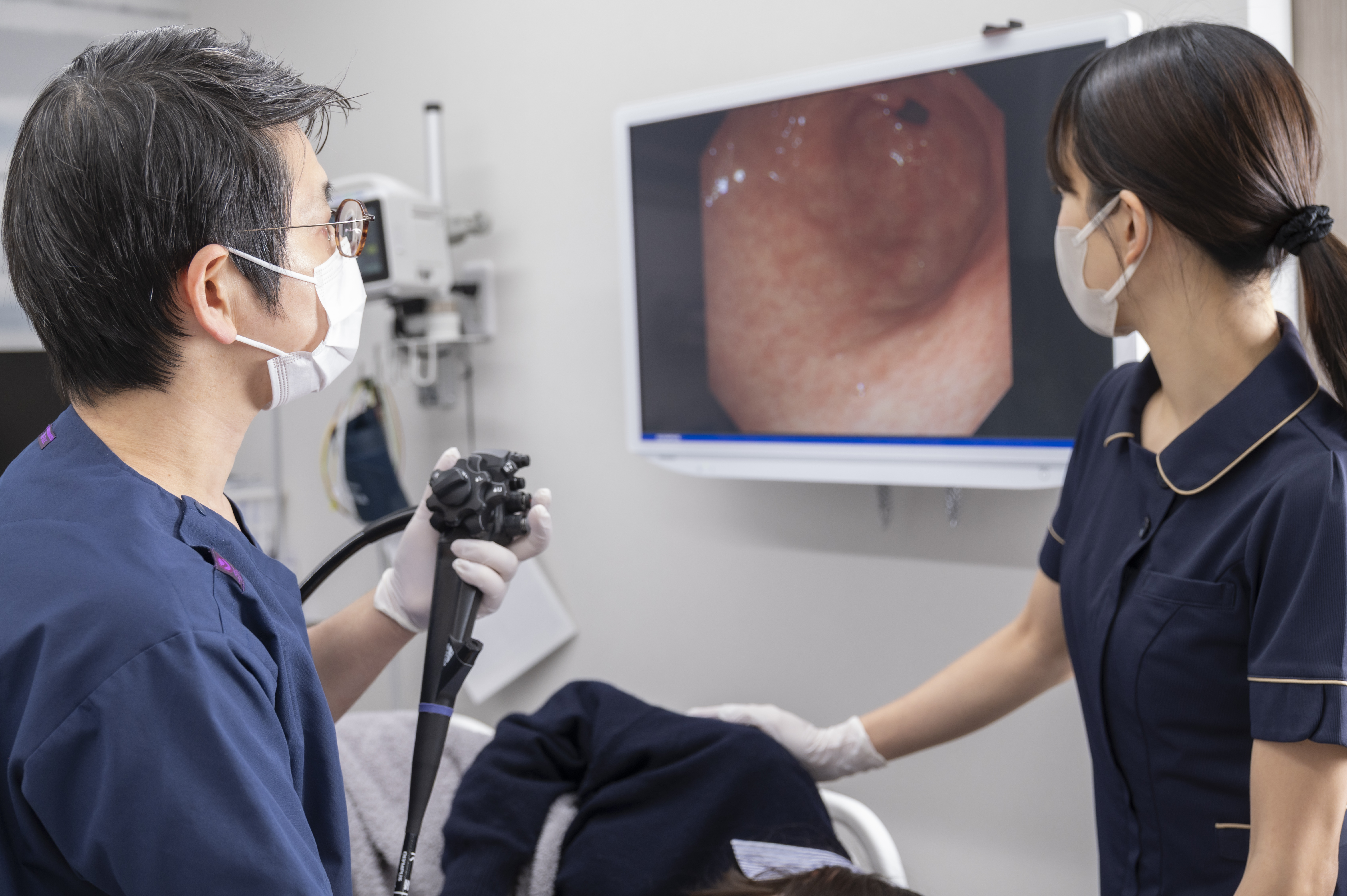 胃カメラ検査の様子